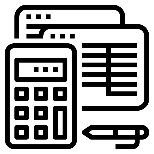 Calculator and financial ledger